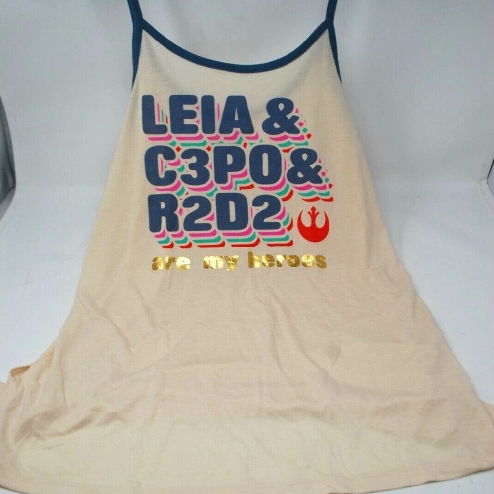 Disney Cream Tank Top with Star Wars Print